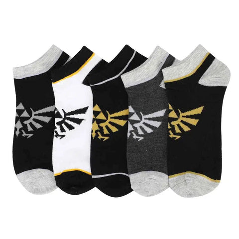 The Legend of Zelda - Hyrule Crest Ankle Socks - Bioworld - 5 Pairs