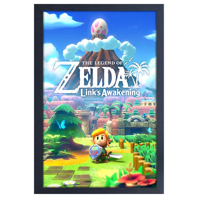 The Legend of Zelda: Link's Awakening - Koholint Island Framed Poster (Gel Coat, 12.25