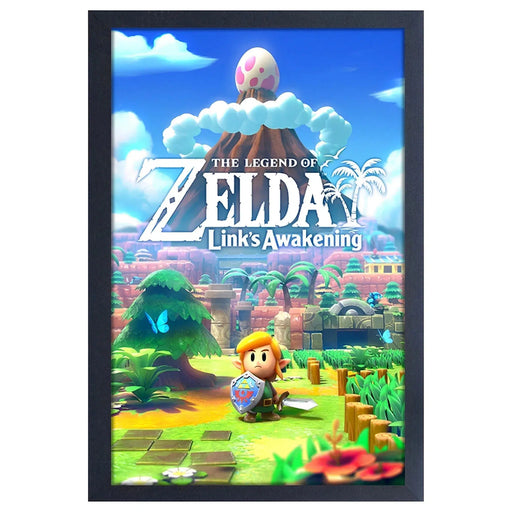 The Legend of Zelda: Link's Awakening - Koholint Island Framed Poster (Gel Coat, 12.25"x18.25") - Pyramid America