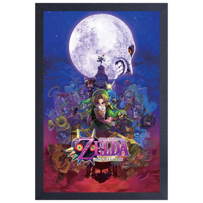 The Legend of Zelda: Majora's Mask - Link with Mask Framed Poster (Gel Coat, 12.25