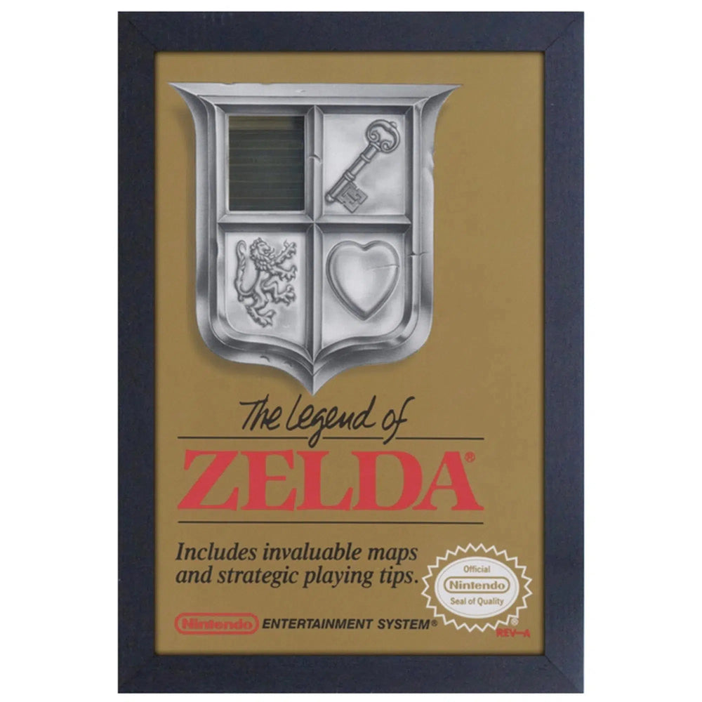 The Legend of Zelda - NES Box Art Framed Poster (Gel Coat, 12.25"x18.25") - Pyramid America