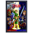 The Legend of Zelda: Ocarina of Time - Link, Zelda & Ganondorf Framed Poster (Gel Coat, 12.25"x18.25") - Pyramid America