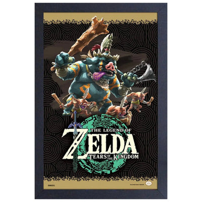 The Legend of Zelda: Tears of the Kingdom - Bokoblin Enemies Framed Poster (Gel Coat, 12.25