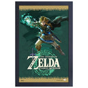 The Legend of Zelda: Tears of the Kingdom - Link & Ultrahand Framed Poster (Gel Coat, 12.25"x18.25") - Pyramid America