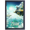 The Legend of Zelda: Tears of the Kingdom - Link on Great Sky Island Framed Poster (Gel Coat, 12.25"x18.25") - Pyramid America