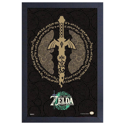 The Legend of Zelda: Tears of the Kingdom - Master Sword Framed Poster (Gel Coat, 12.25