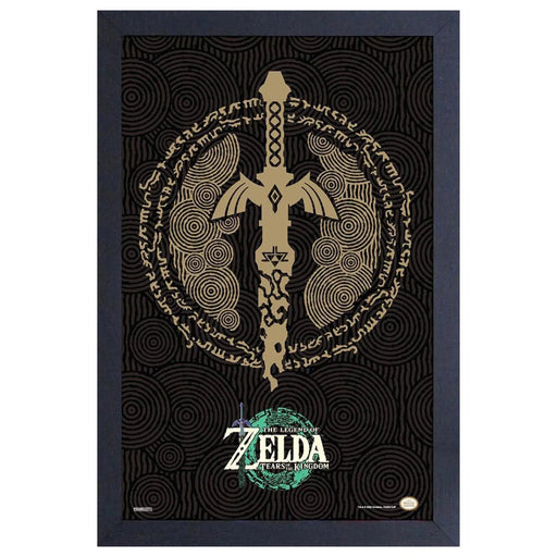 The Legend of Zelda: Tears of the Kingdom - Master Sword Framed Poster (Gel Coat, 12.25"x18.25") - Pyramid America