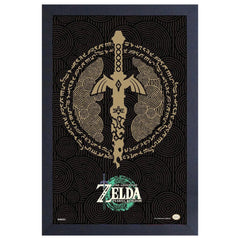 The Legend of Zelda: Tears of the Kingdom - Master Sword Framed Poster (Gel Coat, 12.25"x18.25") - Pyramid America