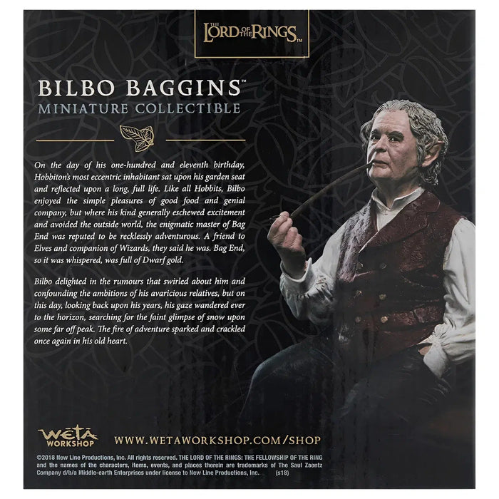 The Lord of the Rings - Bilbo Baggins Smoking Statue Figure (4.1") - Weta Workshop - Miniature Series