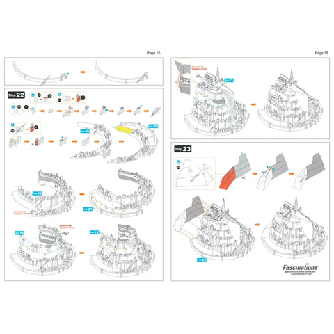 The Lord of the Rings - Minas Tirith Cityscape Figure 3D Model Kit (Steel, Hard Difficulty) - Fascinations - Metal Earth Premium Series - (2023) - Image 14