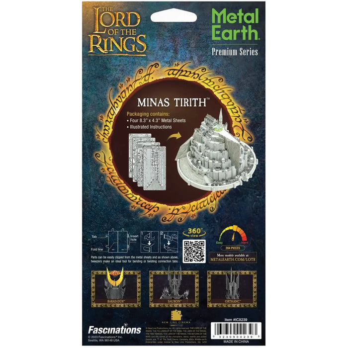 The Lord of the Rings - Minas Tirith Cityscape Figure 3D Model Kit (Steel, Hard Difficulty) - Fascinations - Metal Earth Premium Series - (2023)