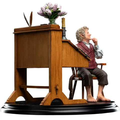 The Lord of the Rings - Old Bilbo Baggins Writing At His Desk Statue Figure (1:6 Scale) - Weta Workshop - Classic Series