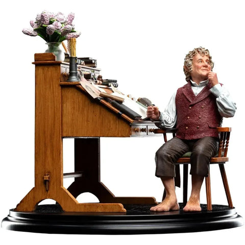 The Lord of the Rings - Old Bilbo Baggins Writing At His Desk Statue Figure (1:6 Scale) - Weta Workshop - Classic Series