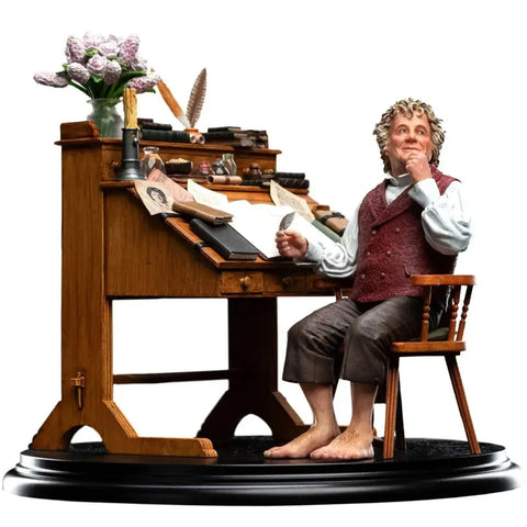 The Lord of the Rings - Old Bilbo Baggins Writing At His Desk Statue Figure (1:6 Scale) - Weta Workshop - Classic Series