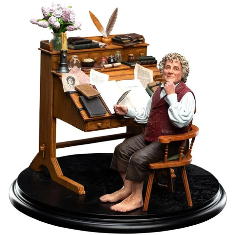 The Lord of the Rings - Old Bilbo Baggins Writing At His Desk Statue Figure (1:6 Scale) - Weta Workshop - Classic Series