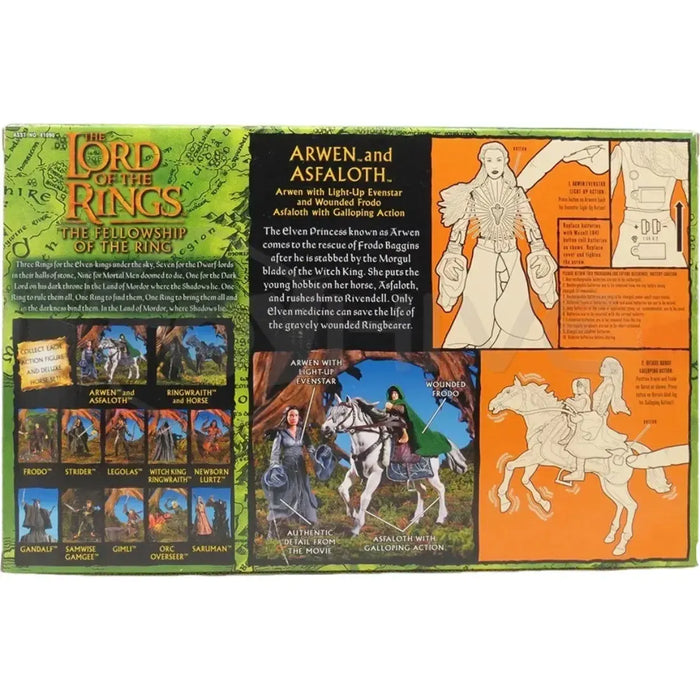 The Lord of the Rings: The Fellowship of the Ring - Arwen, Asfaloth & Wounded Frodo Deluxe Horse and Rider Action Figure Set - Toy Biz
