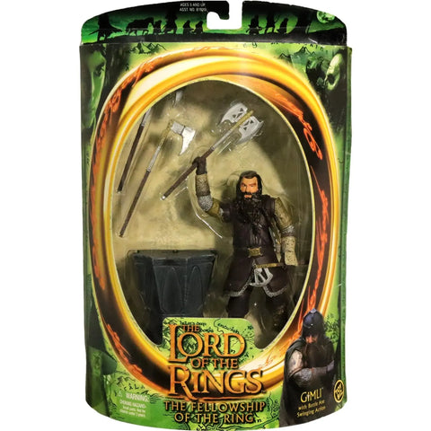 The Lord of the Rings: The Fellowship of the Ring - Battle Axe Swinging Gimli Action Figure - Toy Biz - (2001) - Image 1