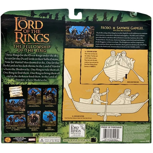 The Lord of the Rings: The Fellowship of the Ring - Elvish Boat Scene Frodo Baggins & Samwise Gamgee Action Figure Set - Toy Biz