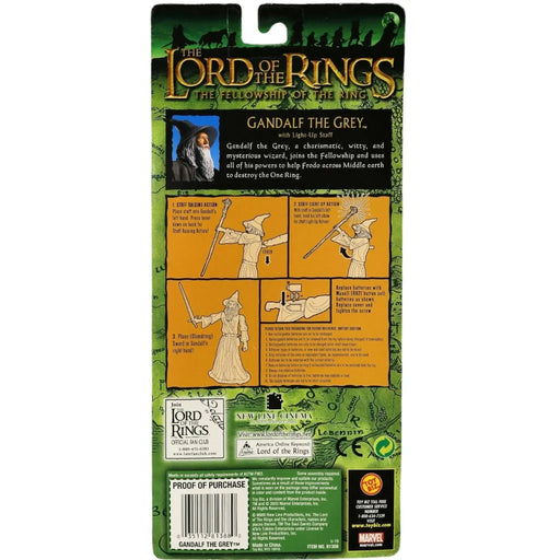 The Lord of the Rings: The Fellowship of the Ring - Gandalf the Grey with Light-Up Staff Action Figure - Toy Biz - (2003)