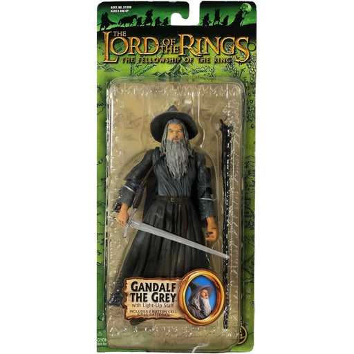 The Lord of the Rings: The Fellowship of the Ring - Gandalf the Grey with Light-Up Staff Action Figure - Toy Biz - (2003)