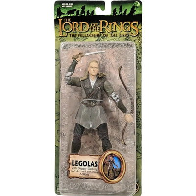 The Lord of the Rings: The Fellowship of the Ring - Legolas with Dagger-Slashing and Arrow-Launching Ability Action Figure - Toy Biz - (2003)