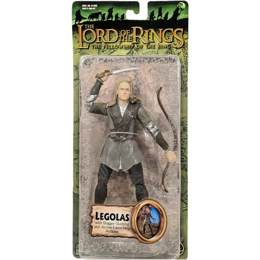 The Lord of the Rings: The Fellowship of the Ring - Legolas with Dagger-Slashing and Arrow-Launching Ability Action Figure - Toy Biz - (2003)