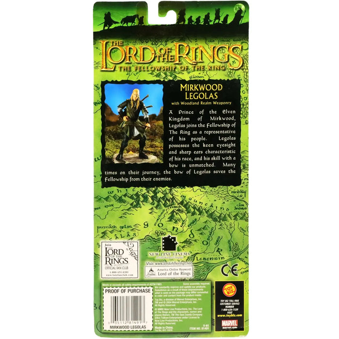 The Lord of the Rings [The Fellowship of the Ring] - Mirkwood Legolas with Woodland Realm Weaponry Action Figure (6.75") - Toy Biz - (2004)