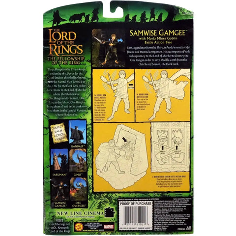 The Lord of the Rings: The Fellowship of the Ring - Moria Mines Goblin Battle Samwise Gamgee Action Figure - Toy Biz - (2001) - Image 2