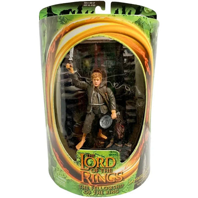 The Lord of the Rings: The Fellowship of the Ring - Moria Mines Goblin Battle Samwise Gamgee Action Figure - Toy Biz - (2001)