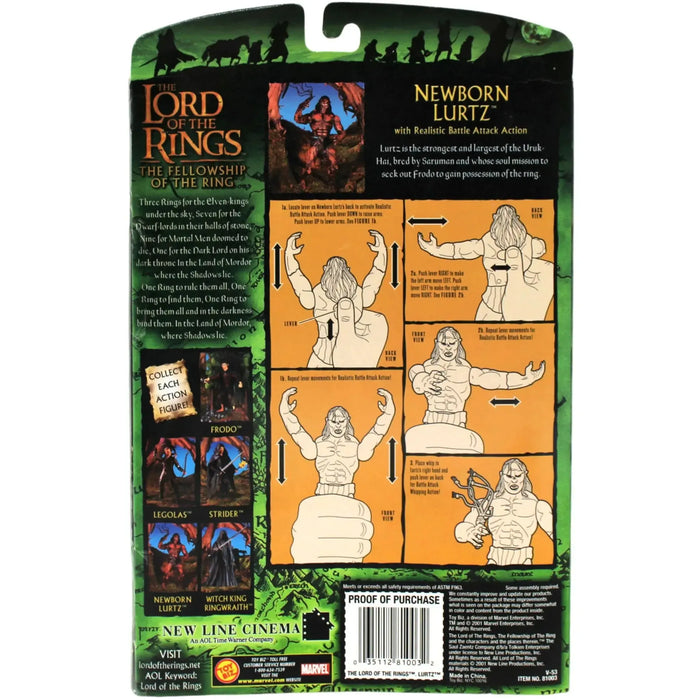 The Lord of the Rings: The Fellowship of the Ring - Newborn Lurtz with Realistic Battle Attack Action Figure - Toy Biz - (2001)