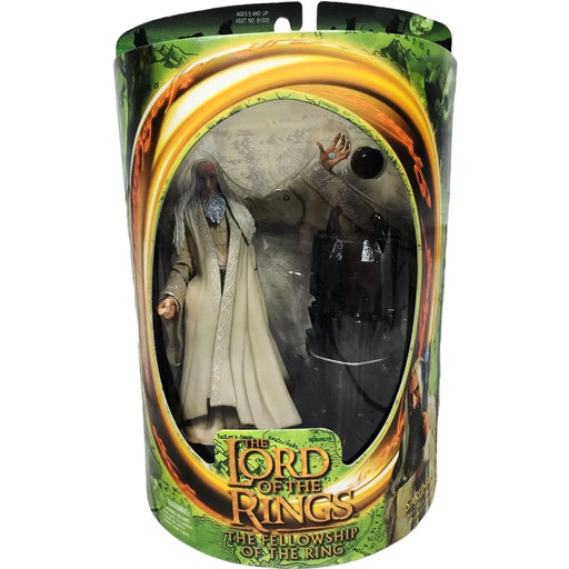 The Lord of the Rings: The Fellowship of the Ring - Saruman with Magic Floating Palantír on Base Action Figure - Toy Biz - (2001)