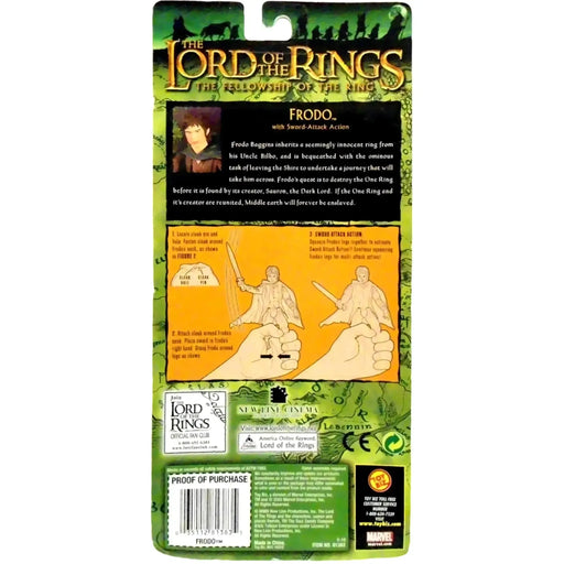 The Lord of the Rings: The Fellowship of the Ring - Sword-Attack Frodo Action Figure (4.25") - Toy Biz - (2003)