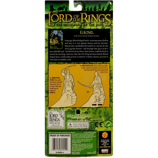 The Lord of the Rings: The Fellowship of the Ring - Sword Attacking Elrond Action Figure (7") - Toy Biz - (2003)