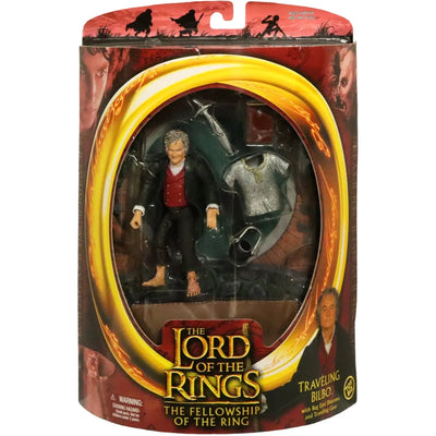 The Lord of the Rings: The Fellowship of the Ring - Traveling Bilbo Action Figure with Bag End Diorama & Traveling Gear (4.5