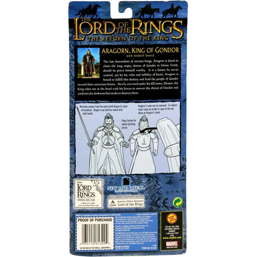 The Lord of the Rings: The Return of the King - Aragorn King of Gondor Action Figure with Andúril Sword (6") - Toy Biz - Series 2 - (2003)