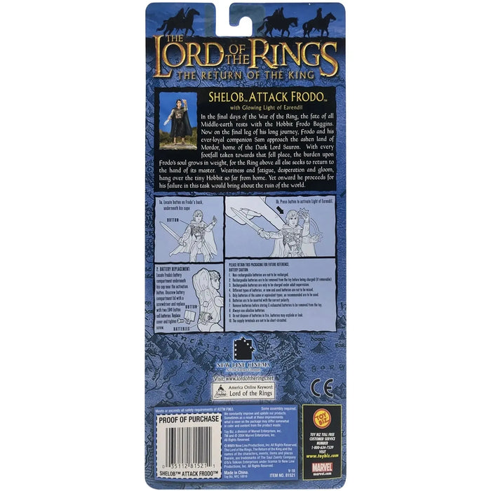 The Lord of the Rings: The Return of the King - Shelob Attack Frodo with Glowing Light of Earendil Action Figure - Toy Biz - (2004)