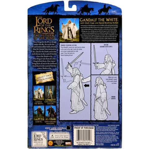 The Lord of the Rings [The Return of the King] - Sword-Slashing Gandalf the White with Cloth Cape Action Figure (6.5