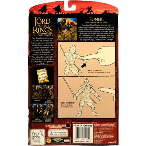 The Lord of the Rings: The Two Towers - Éomer with Sword Attack Action Figure (6.5") - Toy Biz - (2002)