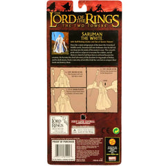The Lord of the Rings: The Two Towers - Staff-Raising Saruman the White Action Figure and Eye of Sauron Palantír (7") - Toy Biz - (2003)