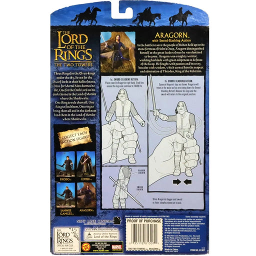 The Lord of the Rings [The Two Towers] - Sword-Slashing Aragorn Action Figure (6") - Toy Biz - (2003)
