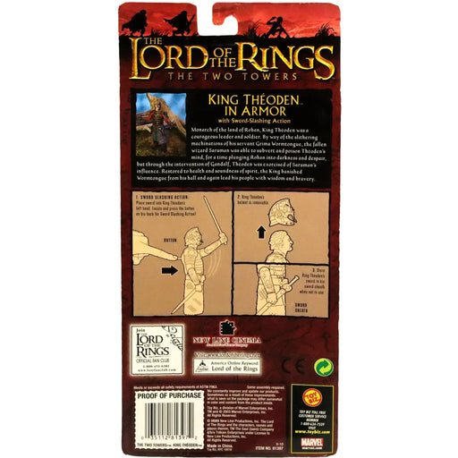 The Lord of the Rings: The Two Towers - Sword-Slashing King Théoden in Armor Action Figure (6.25") - Toy Biz - (2003)