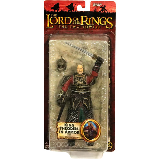 The Lord of the Rings: The Two Towers - Sword-Slashing King Théoden in Armor Action Figure (6.25") - Toy Biz - (2003)