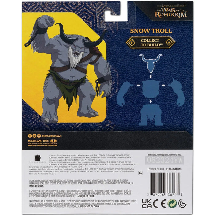 The Lord of the Rings: The War of the Rohirrim - Helm Hammerhand Action Figure (4.25") - McFarlane Toys - [Build a Figure: Snow Troll] - (2024)