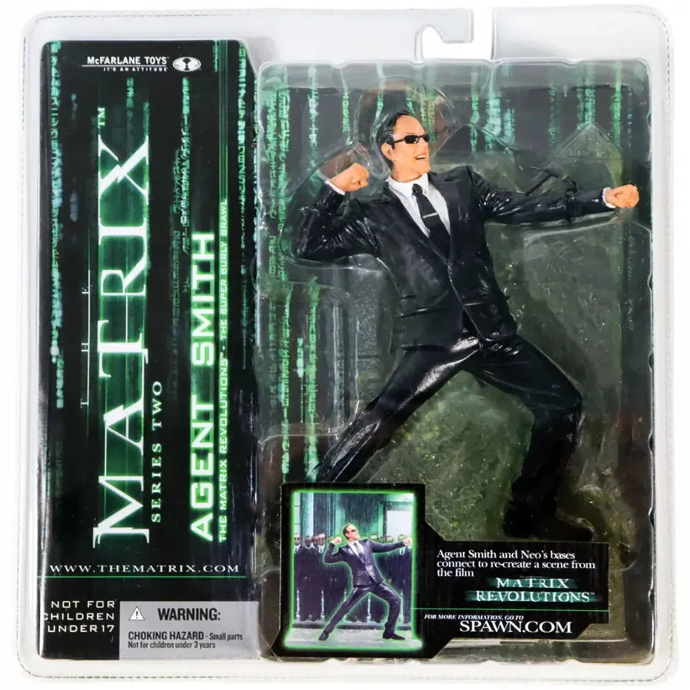 Matrix Revolutions Agent Smith Super Burly Brawl Figure 2003 — Poggers
