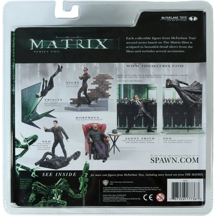 The Matrix Revolutions & The Matrix Reloaded - Blindfolded Neo Action Figure - McFarlane Toys - Matrix Series 2 - (2003)