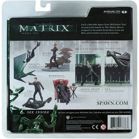 The Matrix Revolutions & The Matrix Reloaded - Blindfolded Neo Action Figure - McFarlane Toys - Matrix Series 2 - (2003)