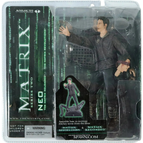 The Matrix Revolutions & The Matrix Reloaded - Blindfolded Neo Action Figure - McFarlane Toys - Matrix Series 2 - (2003)