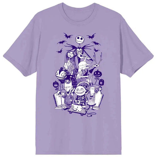 The Nightmare Before Christmas - Characters T-Shirt (Purple, Unisex) - Bioworld