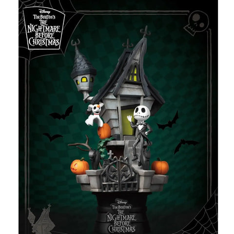The Nightmare Before Christmas - Jack Skellington with Zero Haunted House Diorama Statue Figure (6