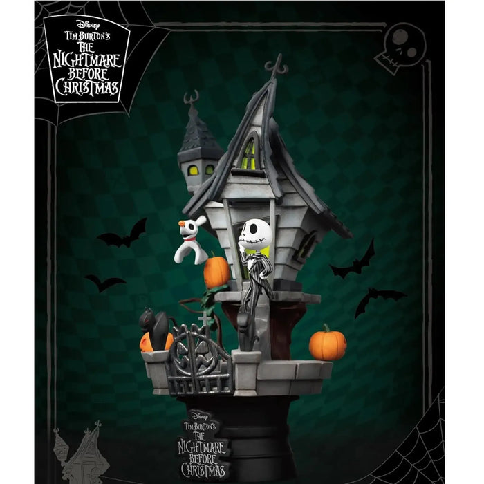 The Nightmare Before Christmas - Jack Skellington with Zero Haunted House Diorama Statue Figure (6") - Beast Kingdom - D-Stage Series (DS-035)